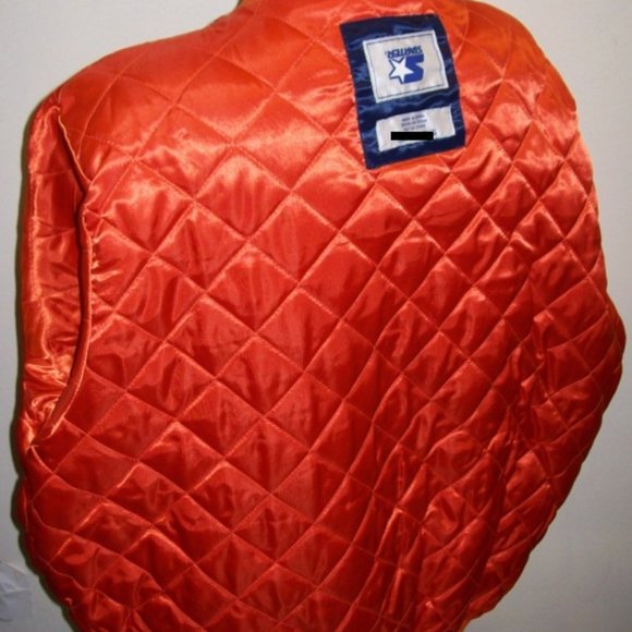 DETROIT TIGERS Starter Snap Down Jacket 3X BLUE - Picture 6 of 8